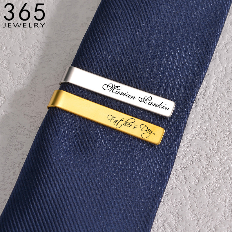 Stainless Steel Engraved Name  - огляд і ціна Tie Bar Set Gift