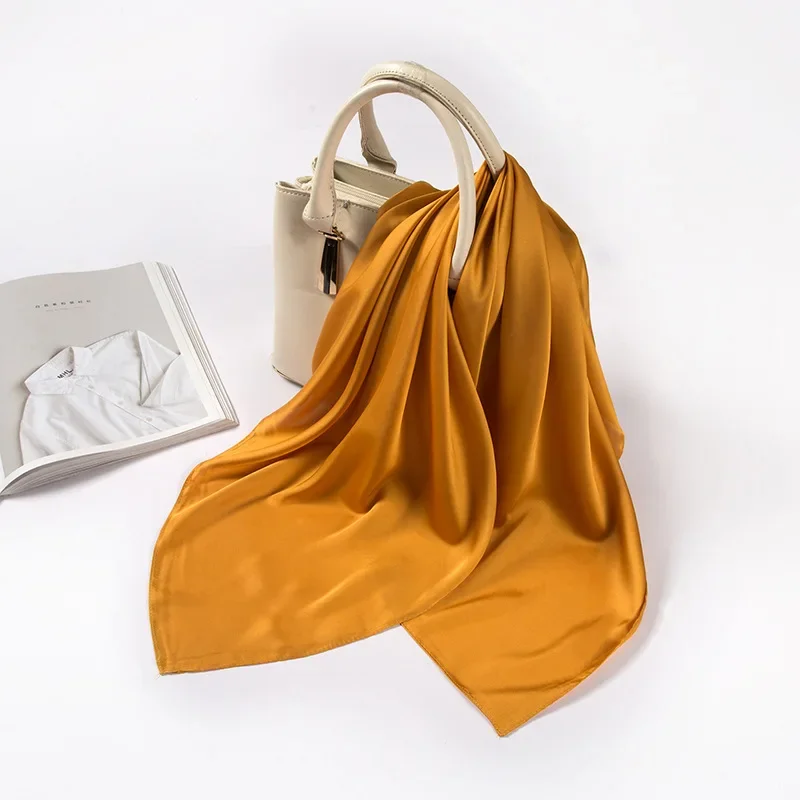 Satin Scarf Women 70cm Solid C - огляд і ціна Silk Neck Scarf