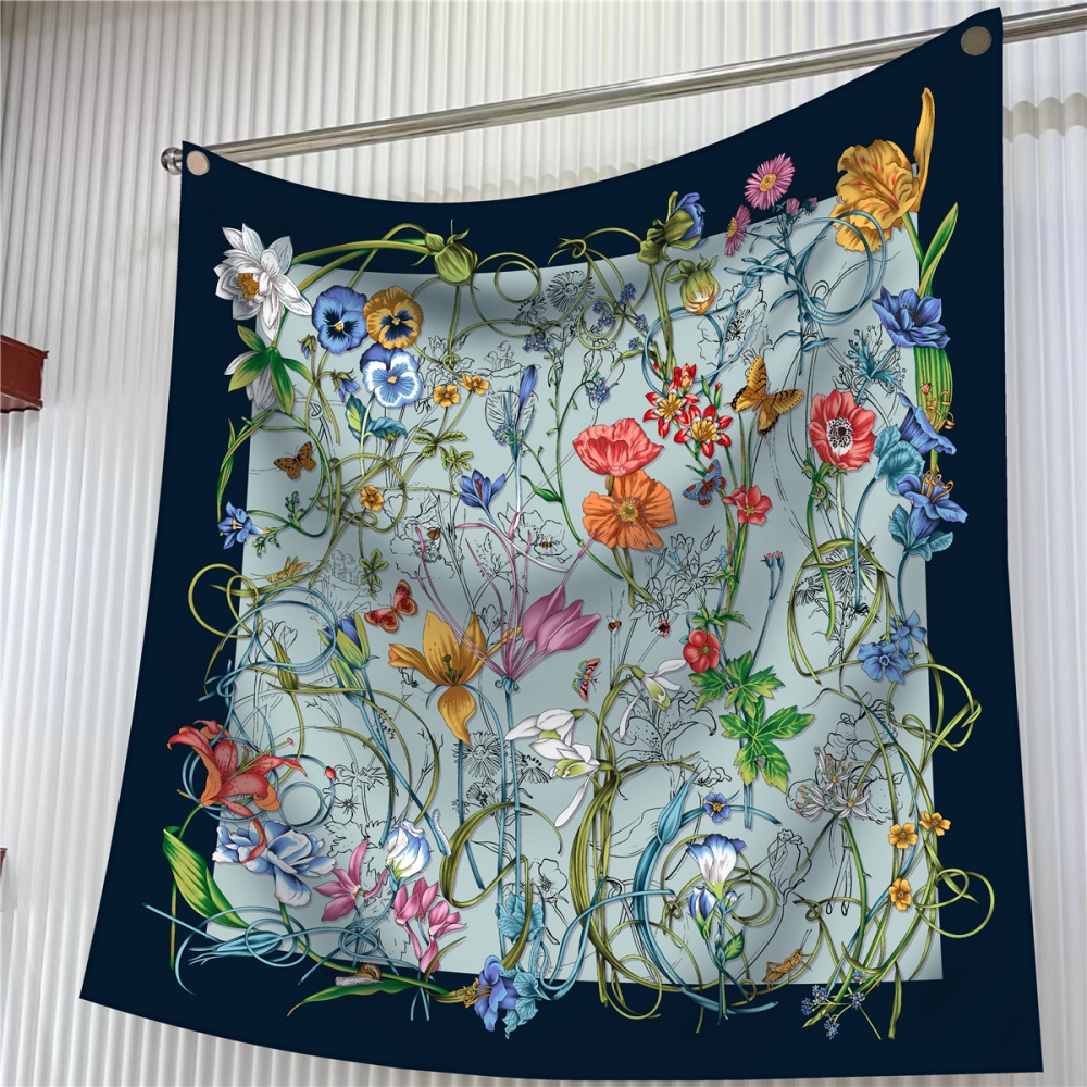 Silk Scarf Women Floral Printe - огляд і ціна Scarf Silk Square