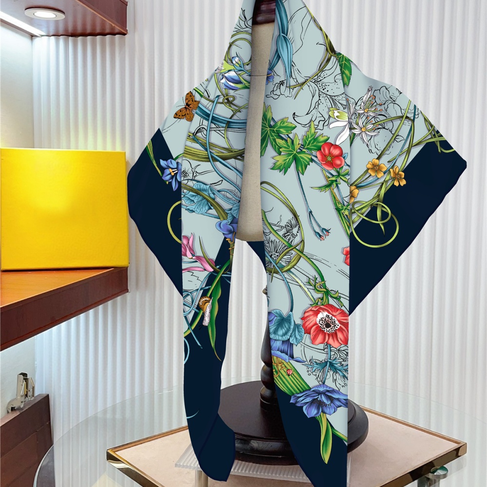 Silk Scarf Women Floral Printe - огляд і ціна Scarf Silk Square