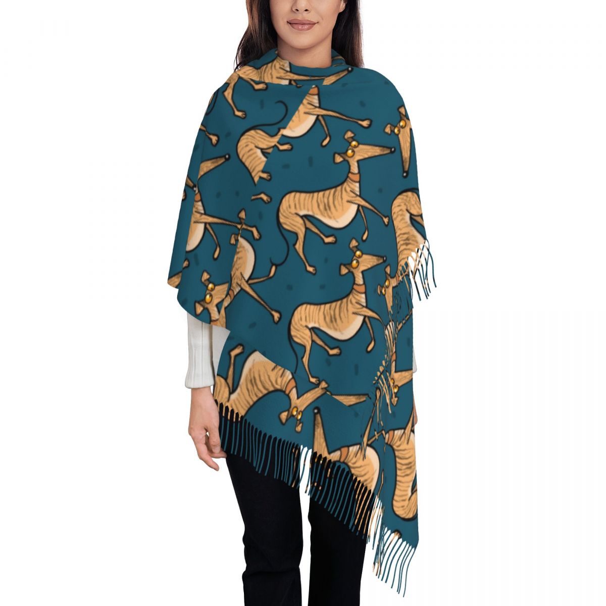 Greyhound Whippet Lurcher Dog  - огляд і ціна Pashmina Wrap Large