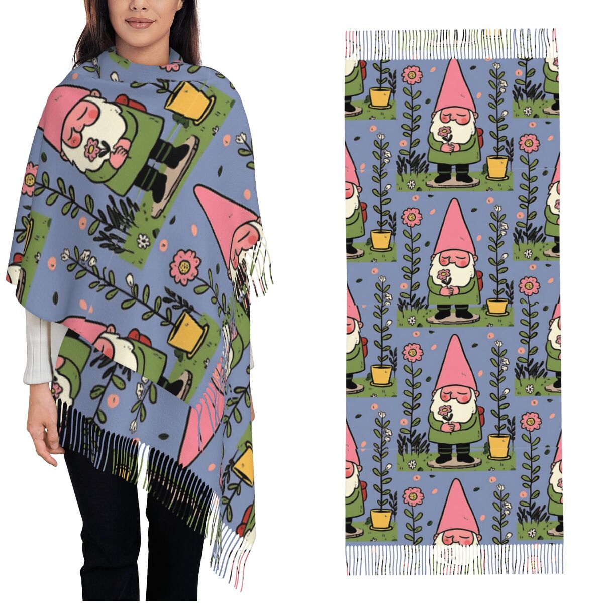 Mythical Garden Gnome Shawls W - огляд і ціна Pashmina Wrap Large