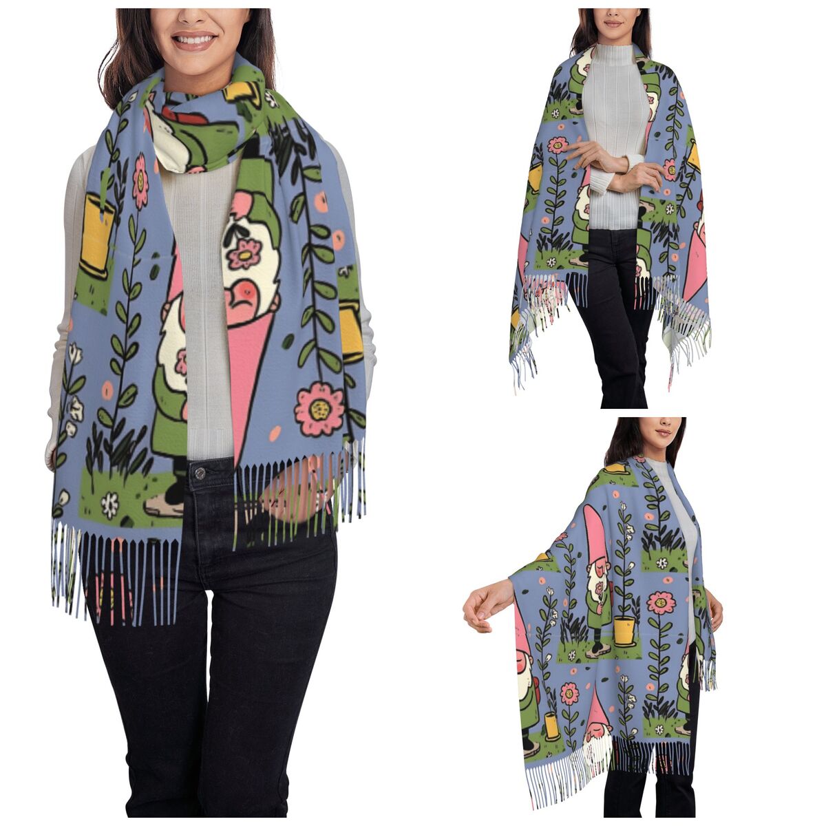 Mythical Garden Gnome Shawls W - огляд і ціна Pashmina Wrap Large