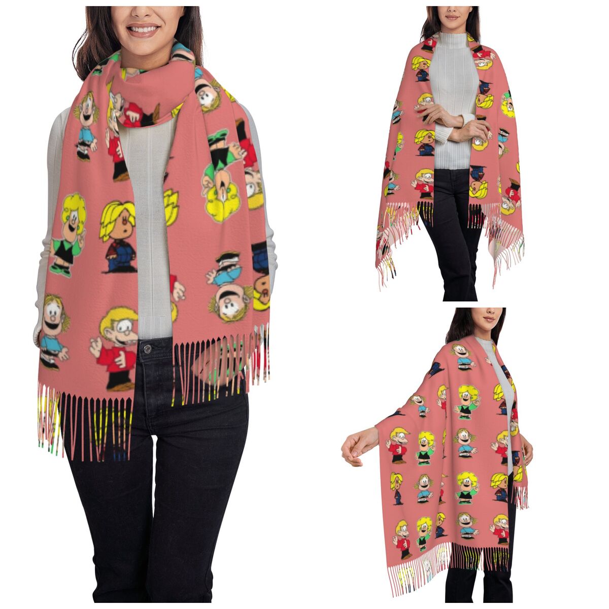 Womens Tassel Scarf Mafaldas C - огляд і ціна Pashmina Wrap Large