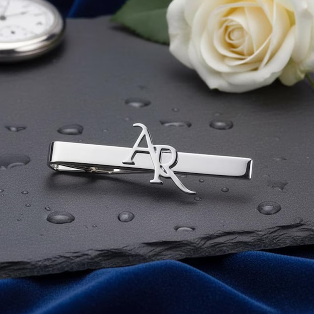 Customized Initial Stainless S - огляд і ціна Tie Clip Silver