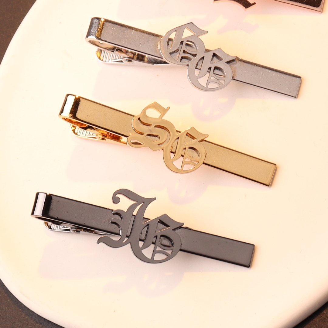 Custom Name Initials Tie Clip  - огляд і ціна Tie Clip Silver