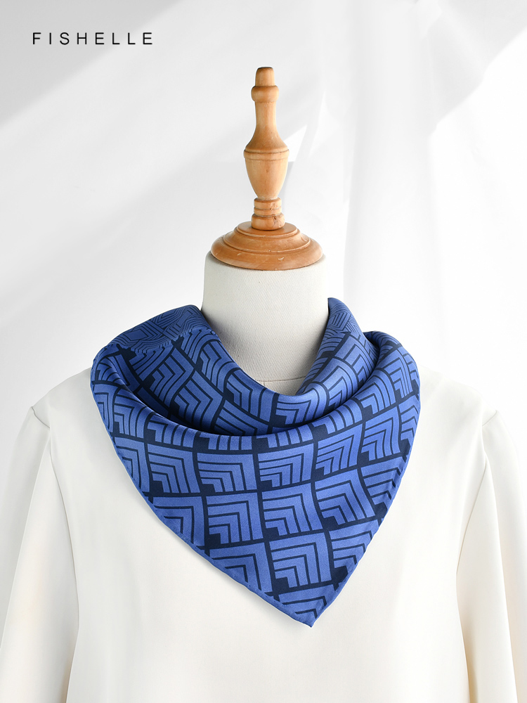 Geometric printed real silk tw - огляд і ціна Scarf Silk Square