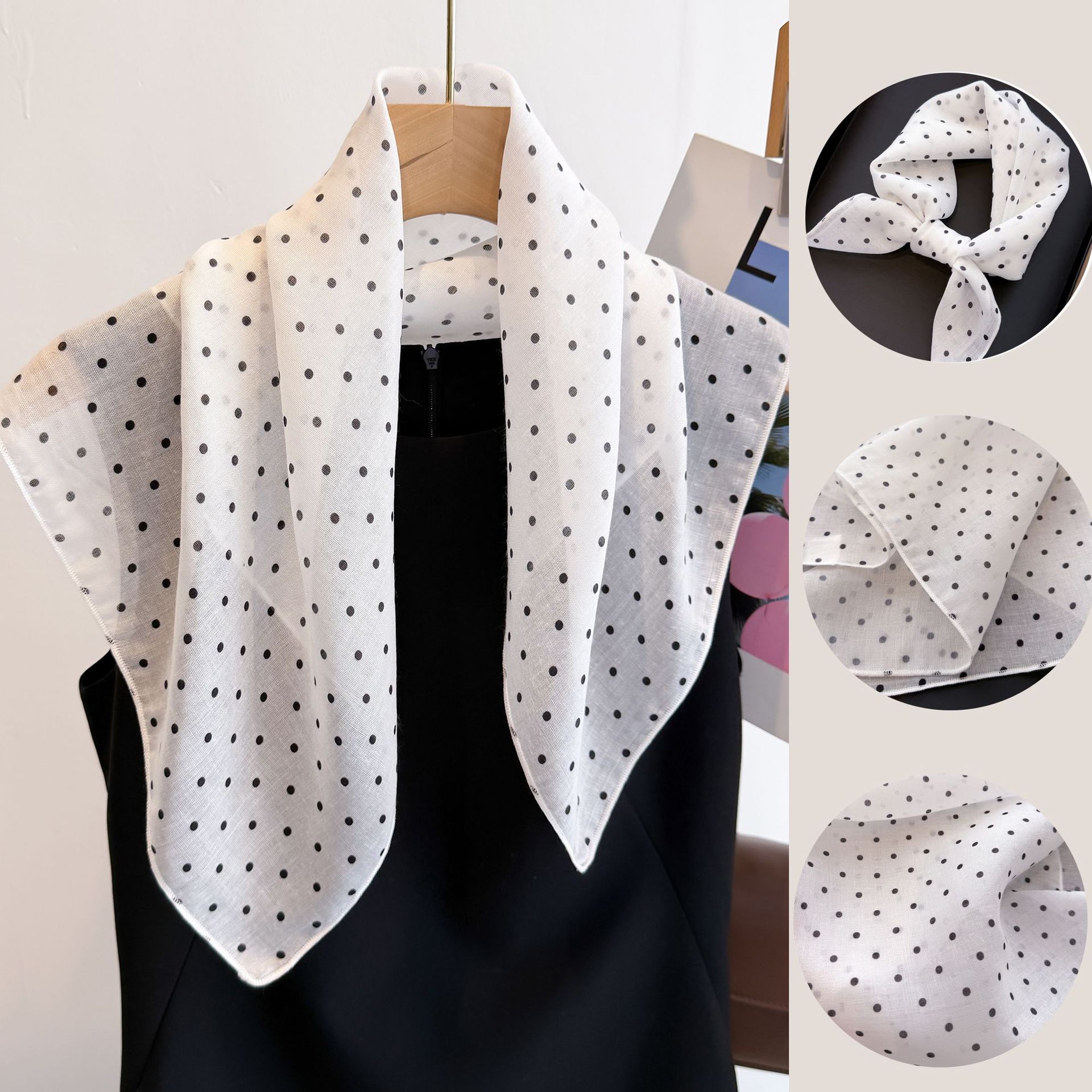 50cm Cotton Linen Square Scarf - огляд і ціна Bandana Cotton