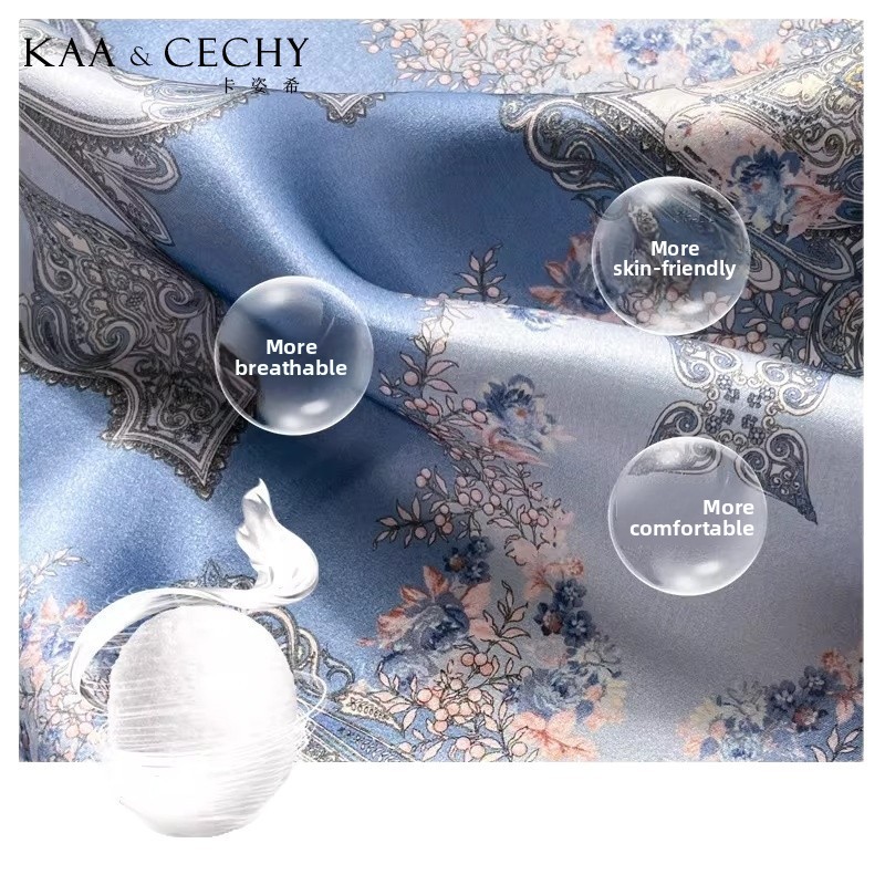 Baroque Floral 100% Mulberry S - огляд і ціна Silk Neck Scarf